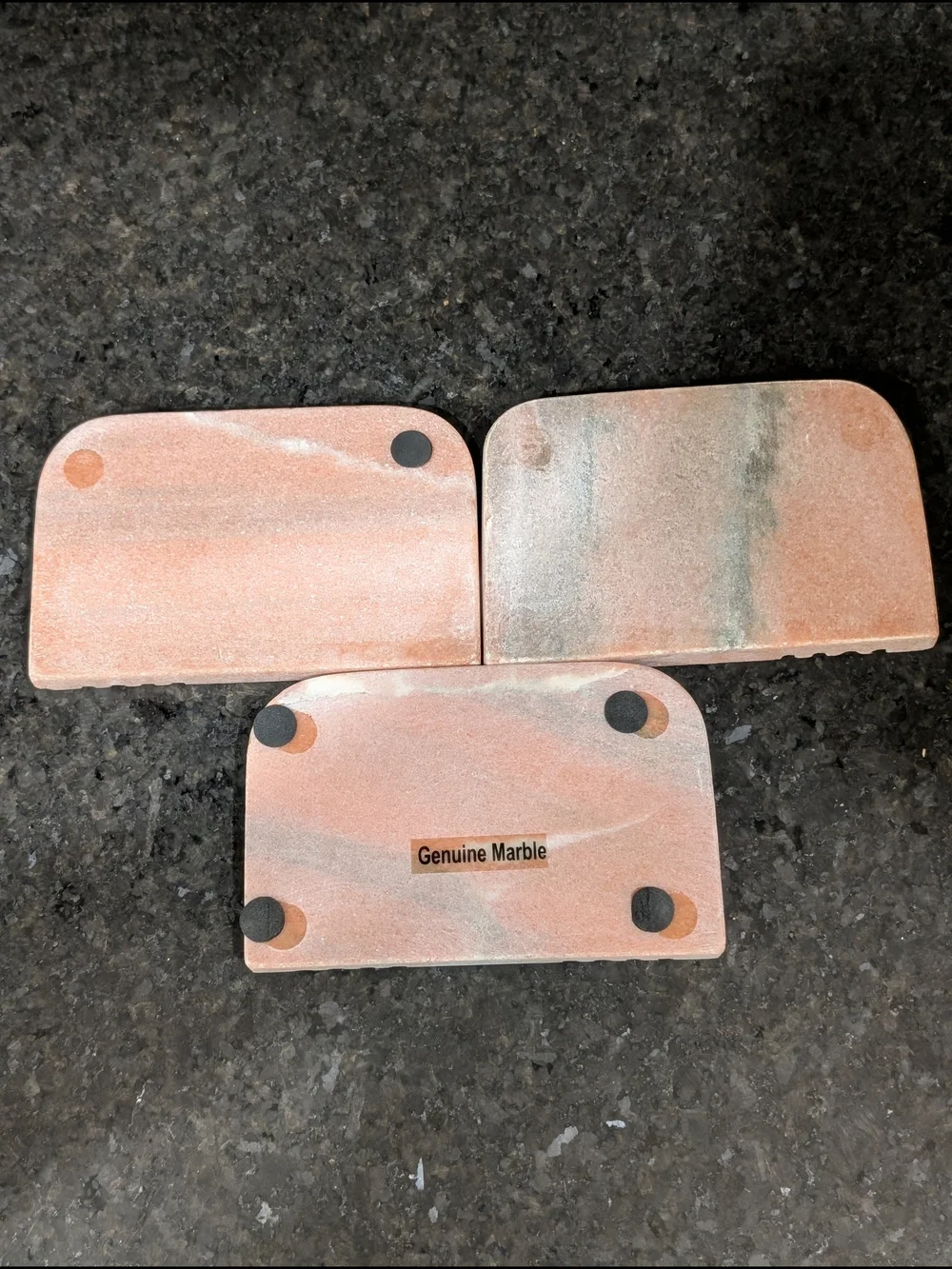 Marble Stone Soap Dish - Set of 3